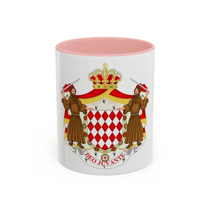 Great coat of arms of the house of Grimaldi - Accent Coffee Mug 11oz Pink - Go Mug Yourself