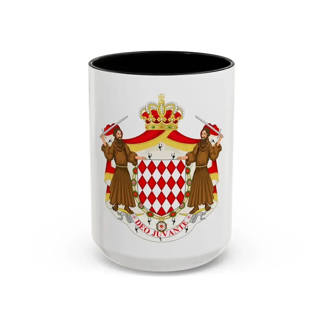 Great coat of arms of the house of Grimaldi - Accent Coffee Mug 15oz Black - Go Mug Yourself
