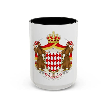 Great coat of arms of the house of Grimaldi - Accent Coffee Mug 15oz Black - Go Mug Yourself