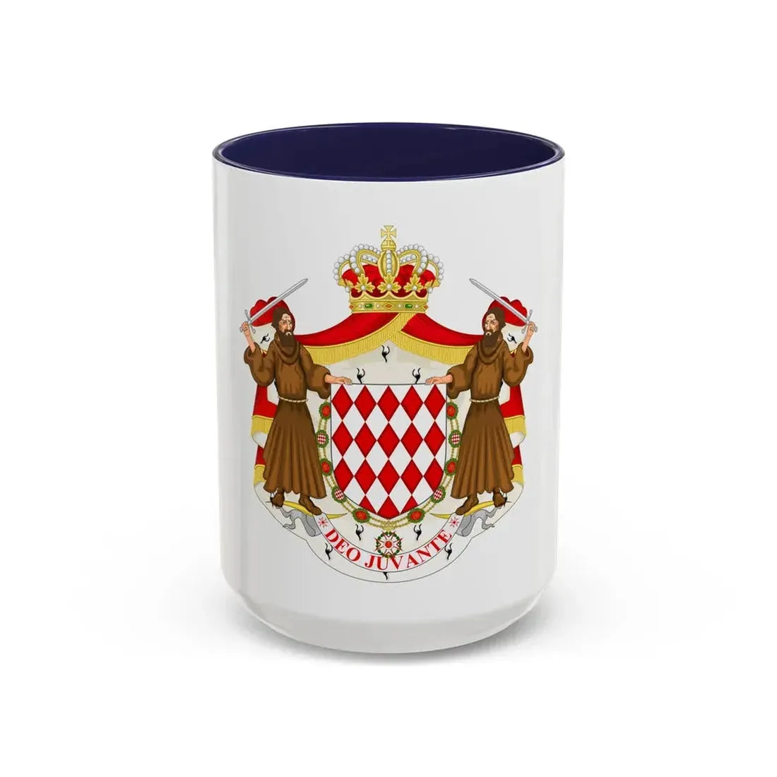 Great coat of arms of the house of Grimaldi - Accent Coffee Mug 15oz Navy - Go Mug Yourself