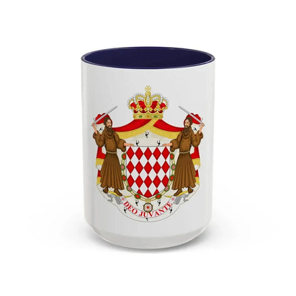 Great coat of arms of the house of Grimaldi - Accent Coffee Mug 15oz Navy - Go Mug Yourself