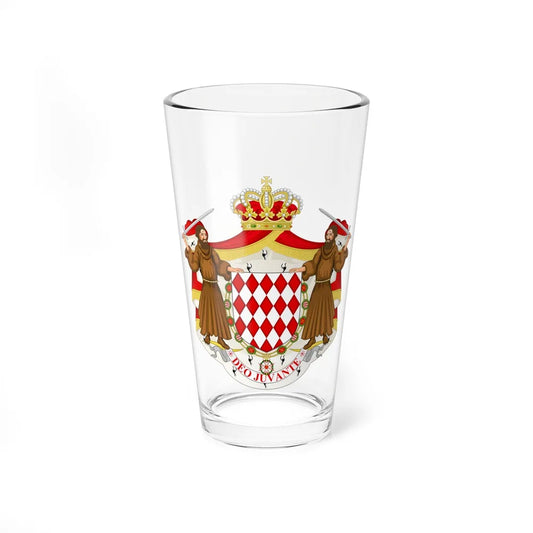 Great coat of arms of the house of Grimaldi - Pint Glass 16oz-16oz-Go Mug Yourself