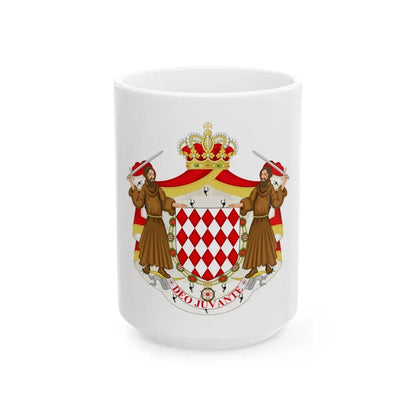 Great coat of arms of the house of Grimaldi - White Coffee Mug 15oz - Go Mug Yourself