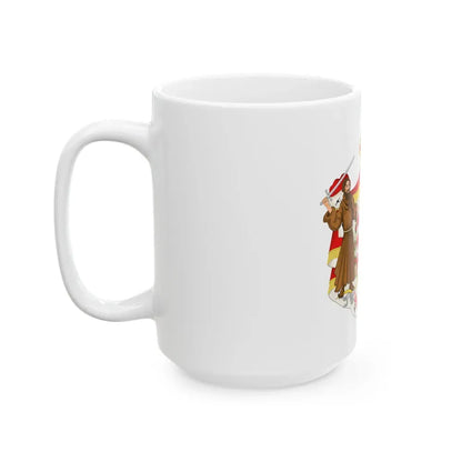 Great coat of arms of the house of Grimaldi - White Coffee Mug - Go Mug Yourself