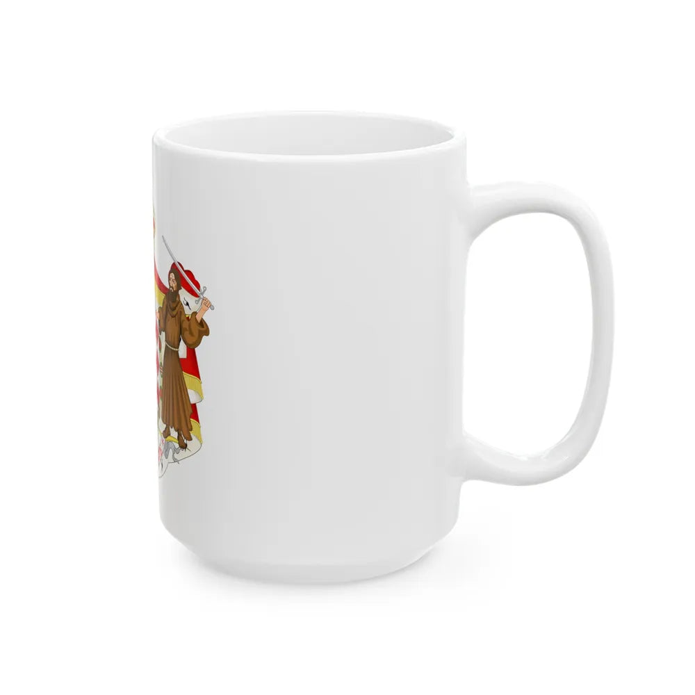 Great coat of arms of the house of Grimaldi - White Coffee Mug-Go Mug Yourself