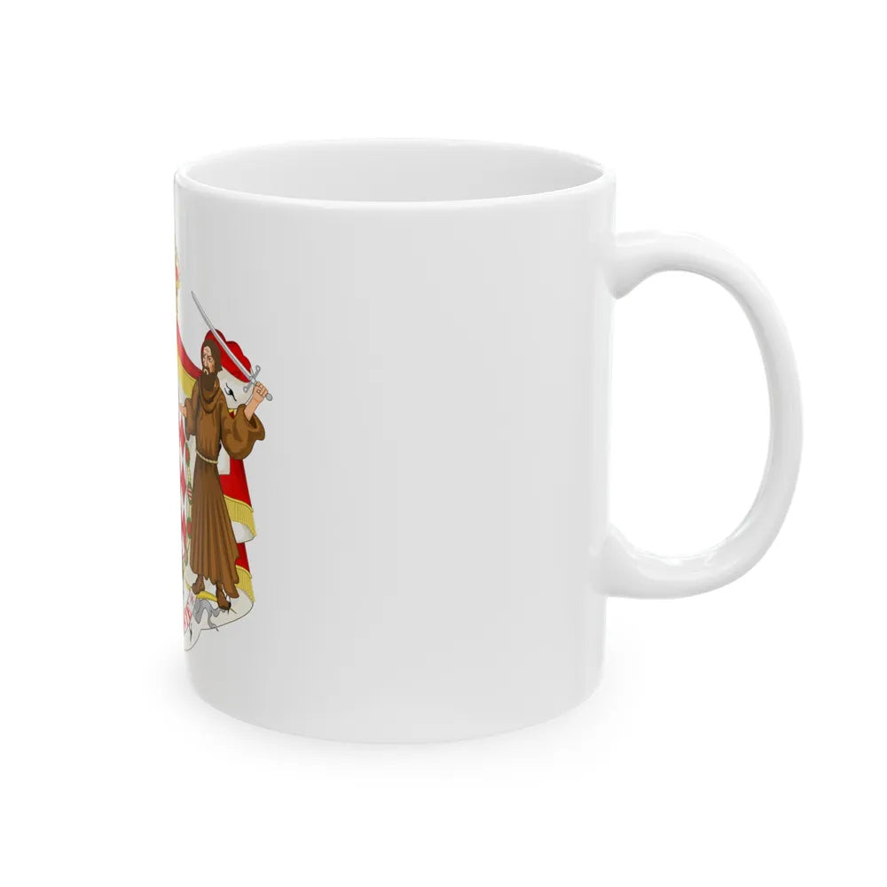 Great coat of arms of the house of Grimaldi - White Coffee Mug-Go Mug Yourself