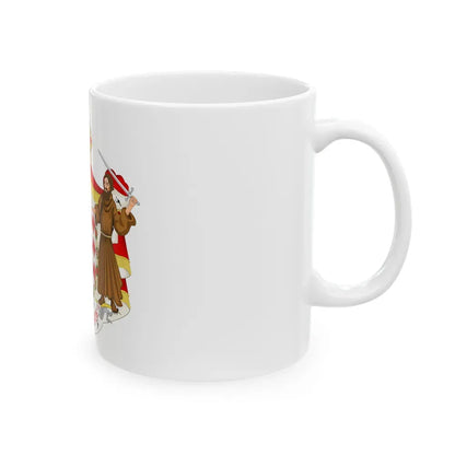 Great coat of arms of the house of Grimaldi - White Coffee Mug - Go Mug Yourself