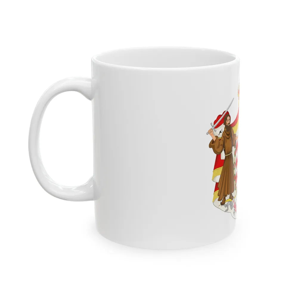 Great coat of arms of the house of Grimaldi - White Coffee Mug-Go Mug Yourself