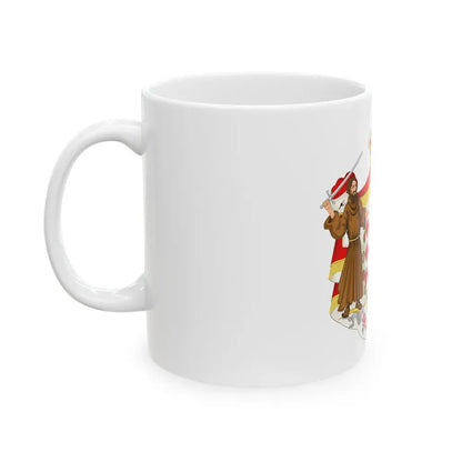Great coat of arms of the house of Grimaldi - White Coffee Mug - Go Mug Yourself