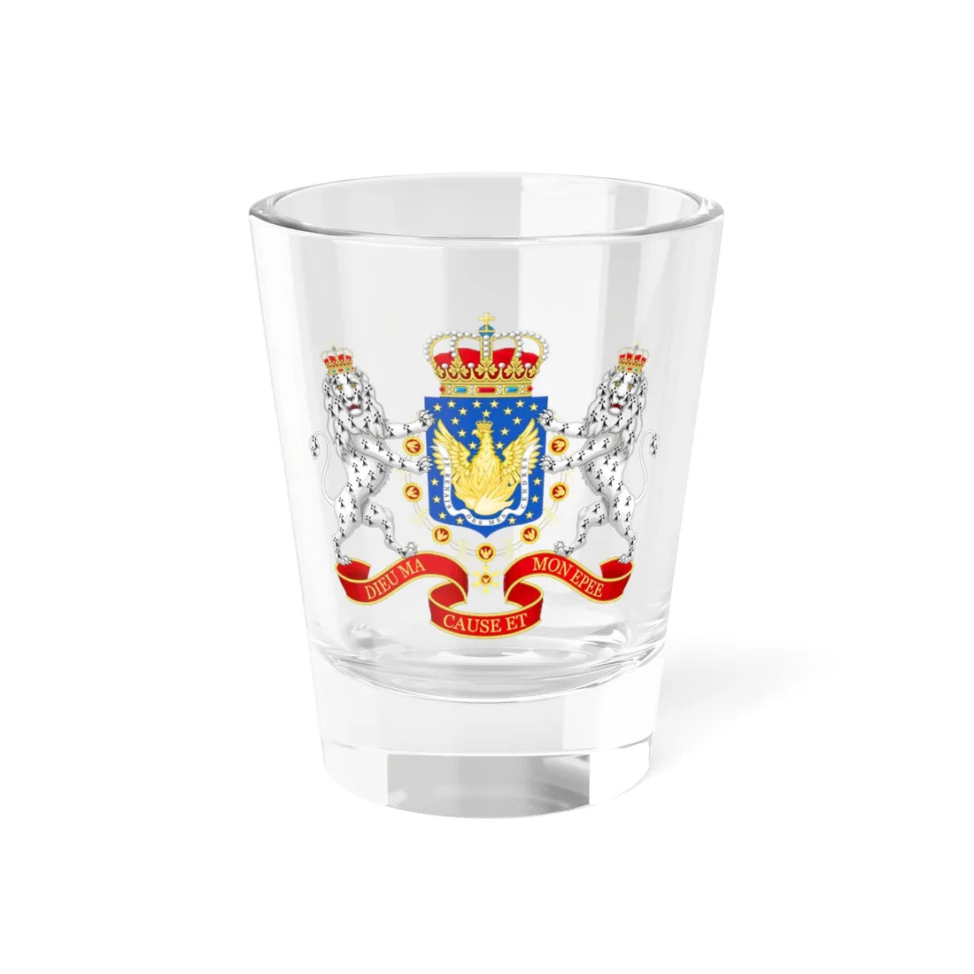 Great Coat of Arms of the Kingdom of Haiti 1811-1820 (Haiti) (Coat of Arms) Shot Glass 1.5oz 1.5oz - Go Mug Yourself