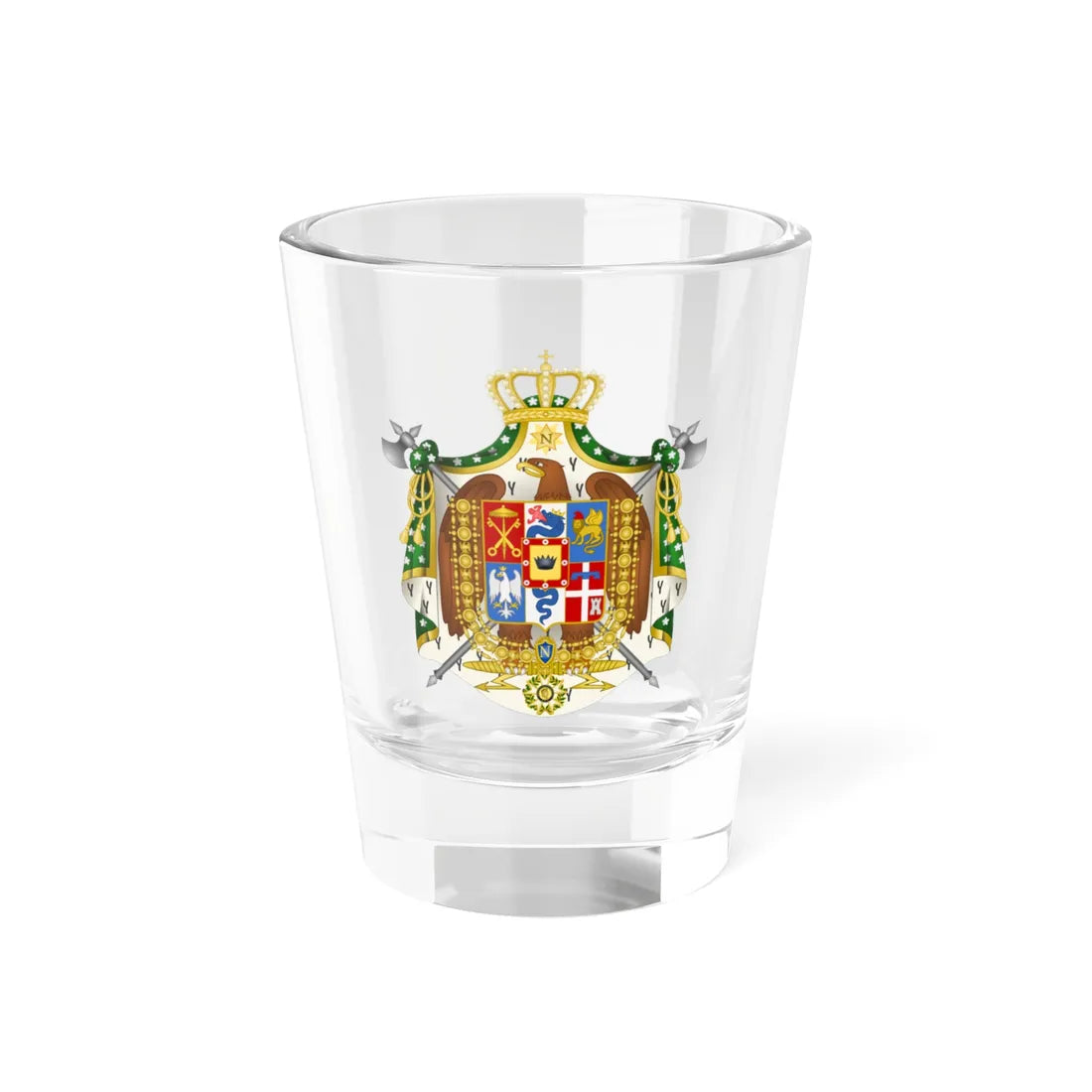 Great Coat of Arms of the Kingdom of Italy 1805-1814 (Italy) (Coat of Arms) Shot Glass 1.5oz 1.5oz - Go Mug Yourself