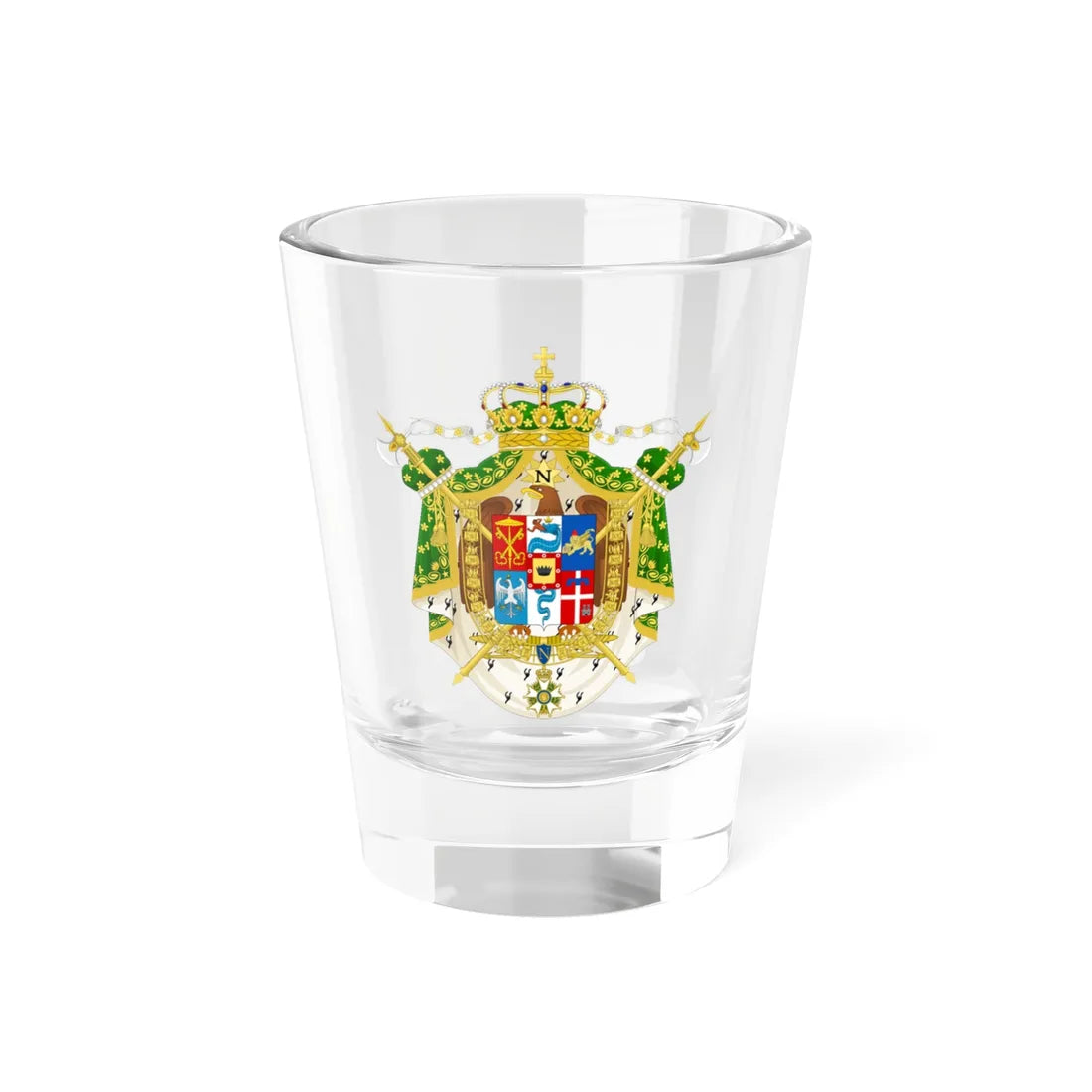 Great Coat of Arms of the Kingdom of Italy 1805-1814.2 (Italy) (Coat of Arms) Shot Glass 1.5oz 1.5oz - Go Mug Yourself