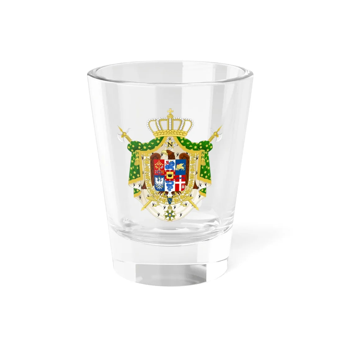 Great Coat of Arms of the Kingdom of Italy Napoleonic (Italy) (Coat of Arms) Shot Glass 1.5oz 1.5oz - Go Mug Yourself