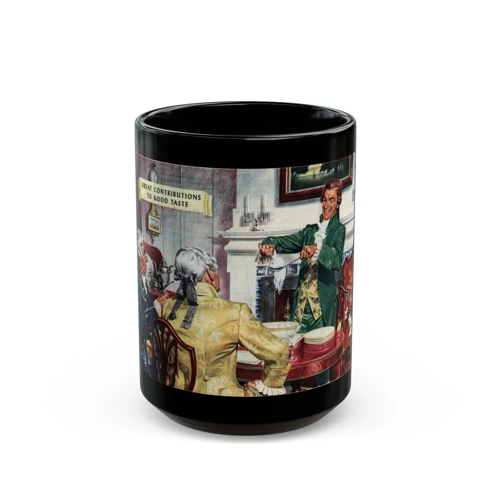 Great Contributions To Good Taste, Budweiser ad, The American Magazine, April 1948 - Black Coffee Mug-15oz-Go Mug Yourself