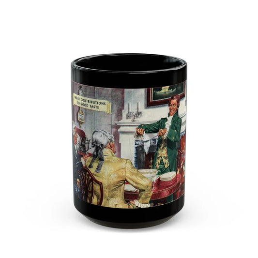 Great Contributions To Good Taste, Budweiser ad, The American Magazine, April 1948 - Black Coffee Mug-15oz-Go Mug Yourself