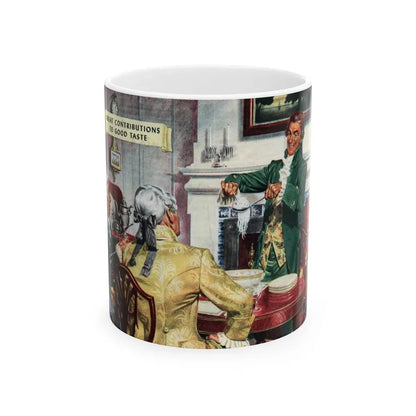 Great Contributions To Good Taste, Budweiser ad, The American Magazine, April 1948 - White Coffee Mug 11oz - Go Mug Yourself