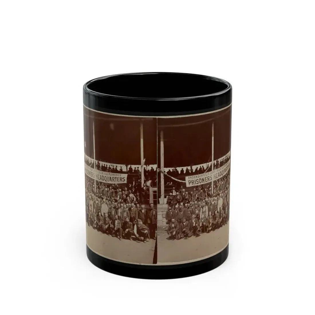 Great Group Of Ex-Union Prisoners (U.S. Civil War) Black Coffee Mug 11oz - Go Mug Yourself