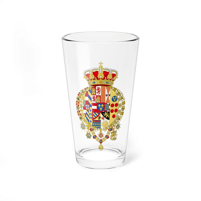 Great Royal Coat of Arms of the Two Sicilies (Italy) (Coat of Arms) Pint Glass 16oz 16oz - Go Mug Yourself