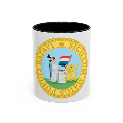 Great Seal of the Batavian Republic (1796) - Accent Coffee Mug 11oz Black - Go Mug Yourself