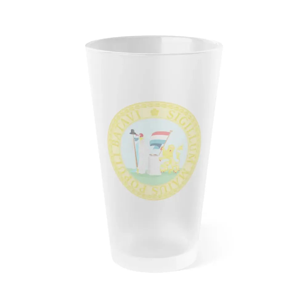 Great Seal of the Batavian Republic (1796) - Frosted Pint Glass 16oz 16oz Frosted - Go Mug Yourself