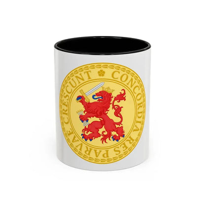 Great Seal of the Batavian Republic (1802) - Accent Coffee Mug 11oz Black - Go Mug Yourself