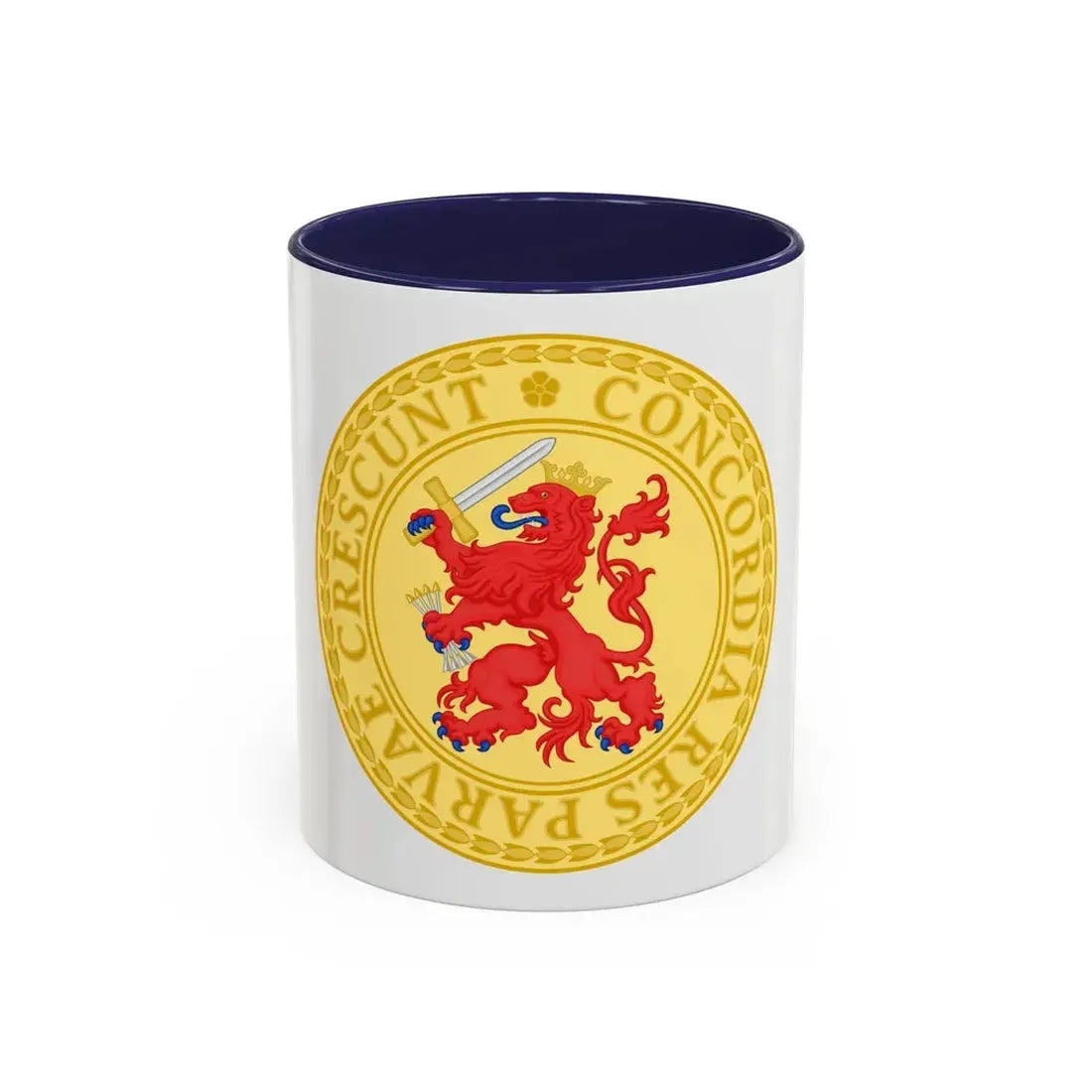 Great Seal of the Batavian Republic (1802) - Accent Coffee Mug 11oz Navy - Go Mug Yourself