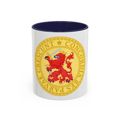 Great Seal of the Batavian Republic (1802) - Accent Coffee Mug 11oz Navy - Go Mug Yourself
