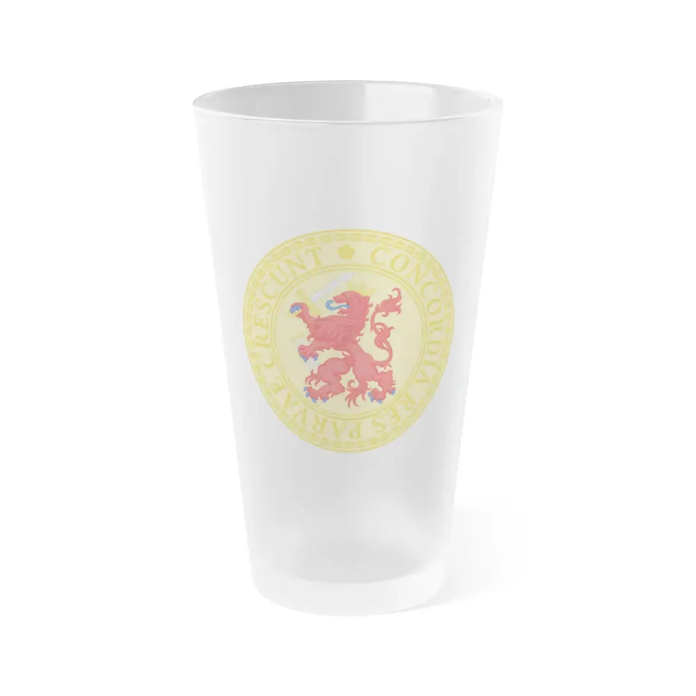 Great Seal of the Batavian Republic (1802) - Frosted Pint Glass 16oz 16oz Frosted - Go Mug Yourself