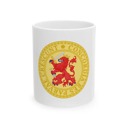 Great Seal of the Batavian Republic (1802) - White Coffee Mug 11oz - Go Mug Yourself