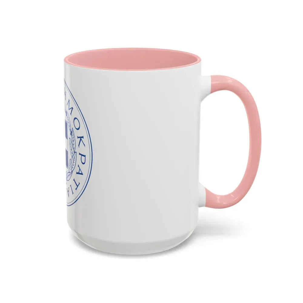 Great Seal of the State (Greece) - Accent Coffee Mug - Go Mug Yourself