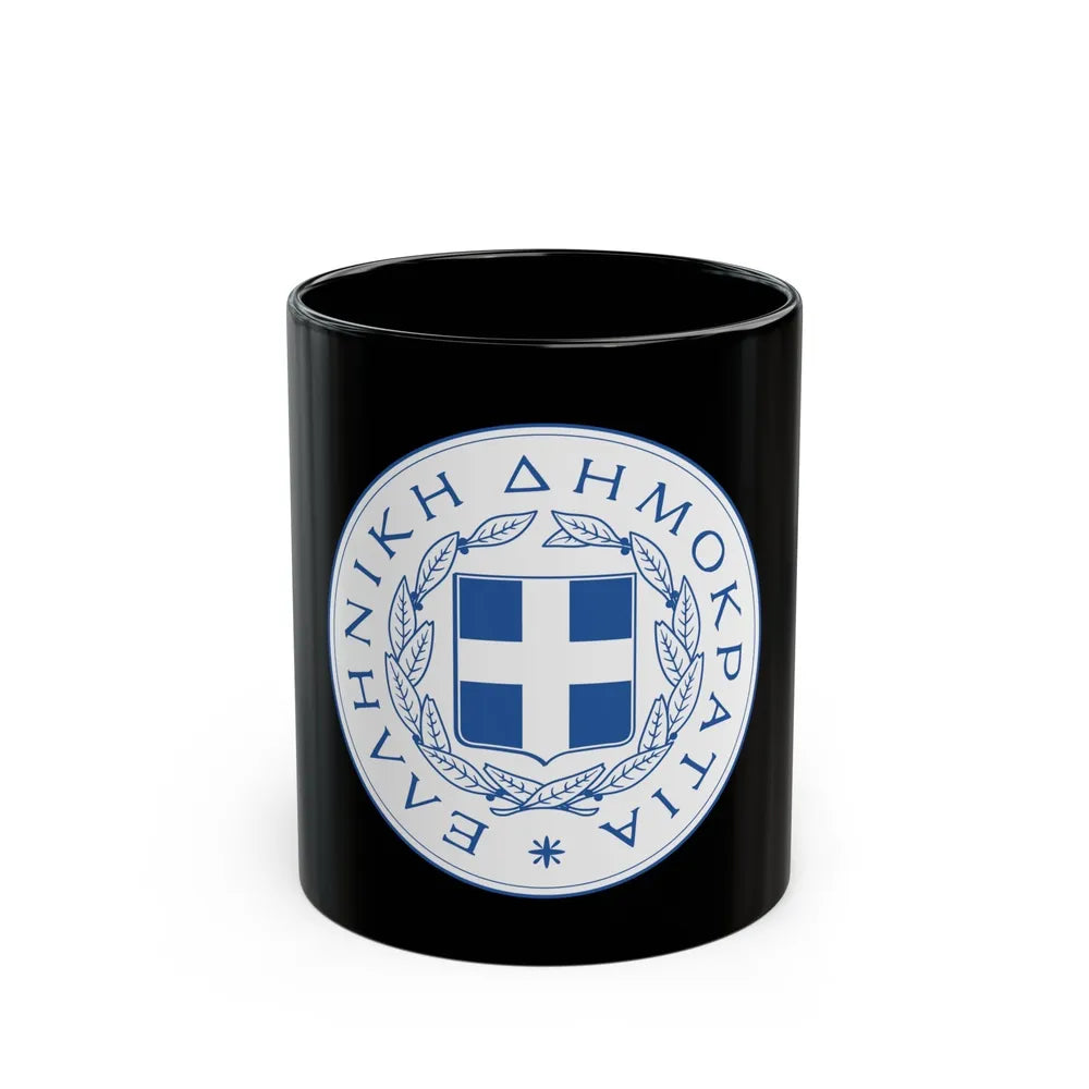 Great Seal of the State (Greece) - Black Coffee Mug-11oz-Go Mug Yourself