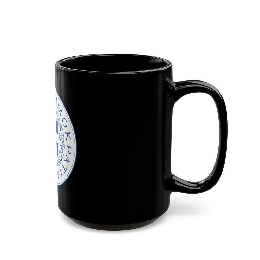 Great Seal of the State (Greece) - Black Coffee Mug-Go Mug Yourself