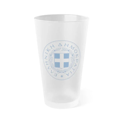 Great Seal of the State (Greece) - Frosted Pint Glass 16oz 16oz Frosted - Go Mug Yourself