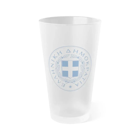 Great Seal of the State (Greece) - Frosted Pint Glass 16oz 16oz Frosted - Go Mug Yourself