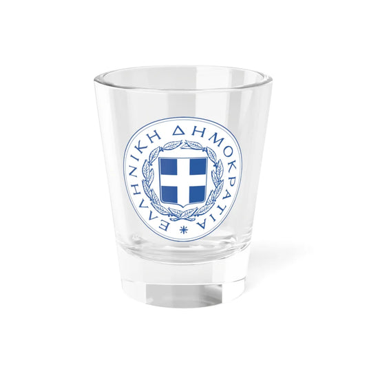 Great Seal of the State Greece (Greece) (Coat of Arms) Shot Glass 1.5oz 1.5oz - Go Mug Yourself