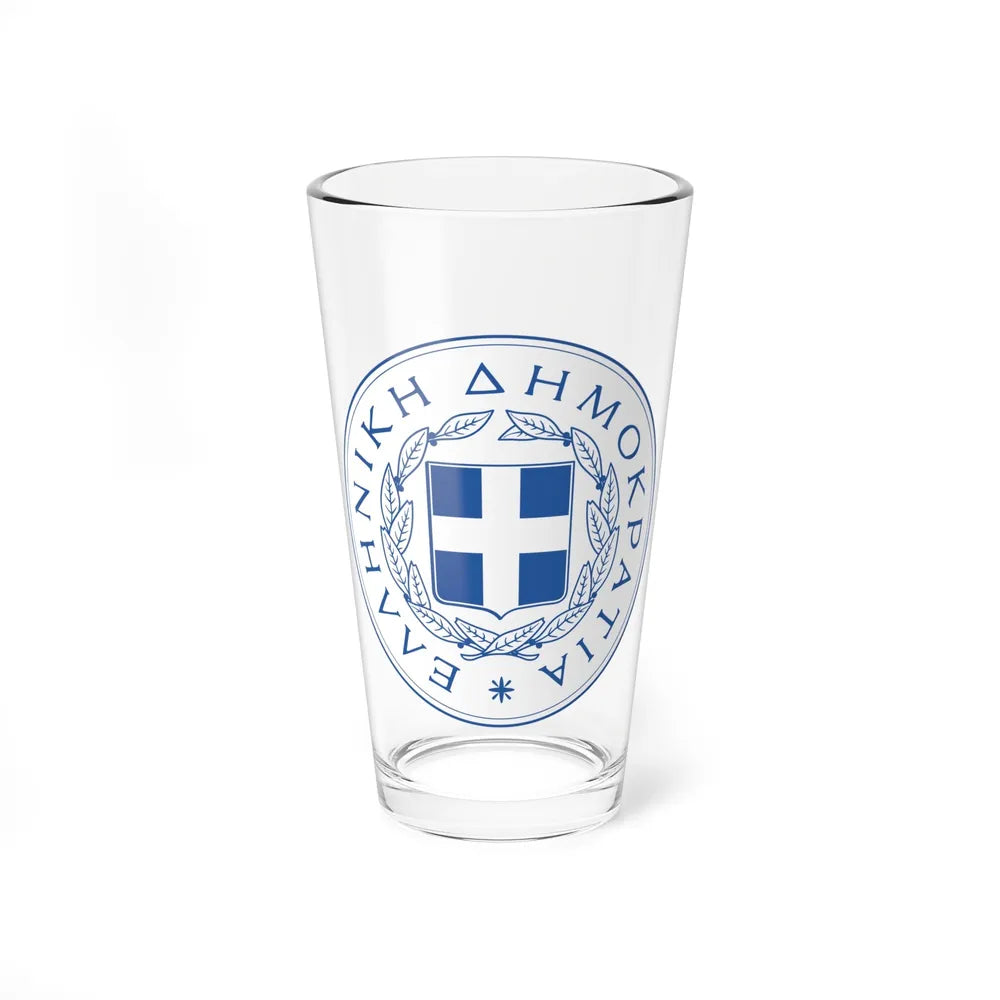 Great Seal of the State (Greece) - Pint Glass 16oz-16oz-Go Mug Yourself