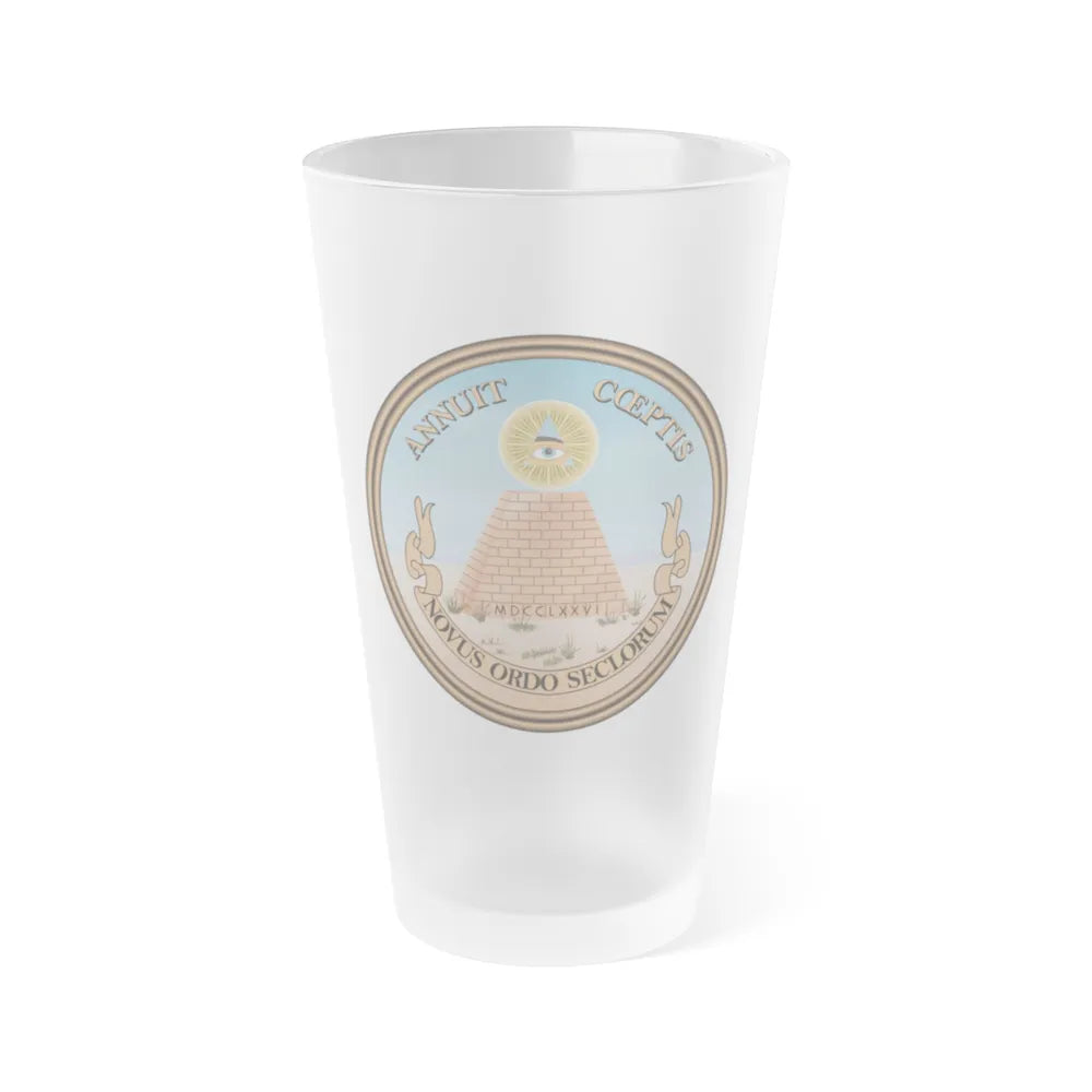 Great Seal of the United States - Frosted Pint Glass 16oz-16oz-Frosted-Go Mug Yourself