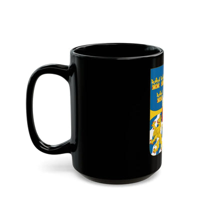 Great shield of arms of Sweden - Black Coffee Mug-Go Mug Yourself