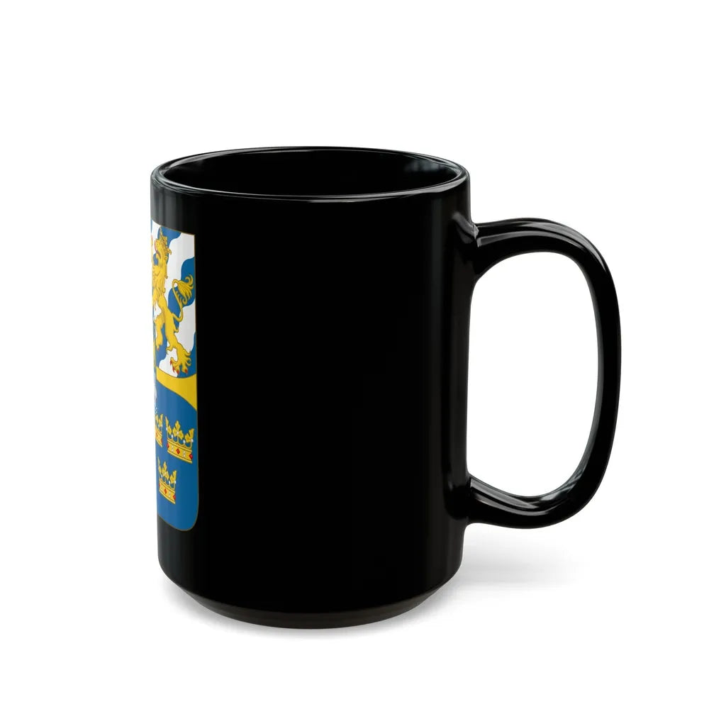 Great shield of arms of Sweden - Black Coffee Mug-Go Mug Yourself