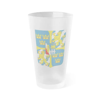 Great shield of arms of Sweden - Frosted Pint Glass 16oz Default Title - Go Mug Yourself