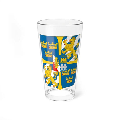 Great shield of arms of Sweden - Pint Glass 16oz 16oz - Go Mug Yourself