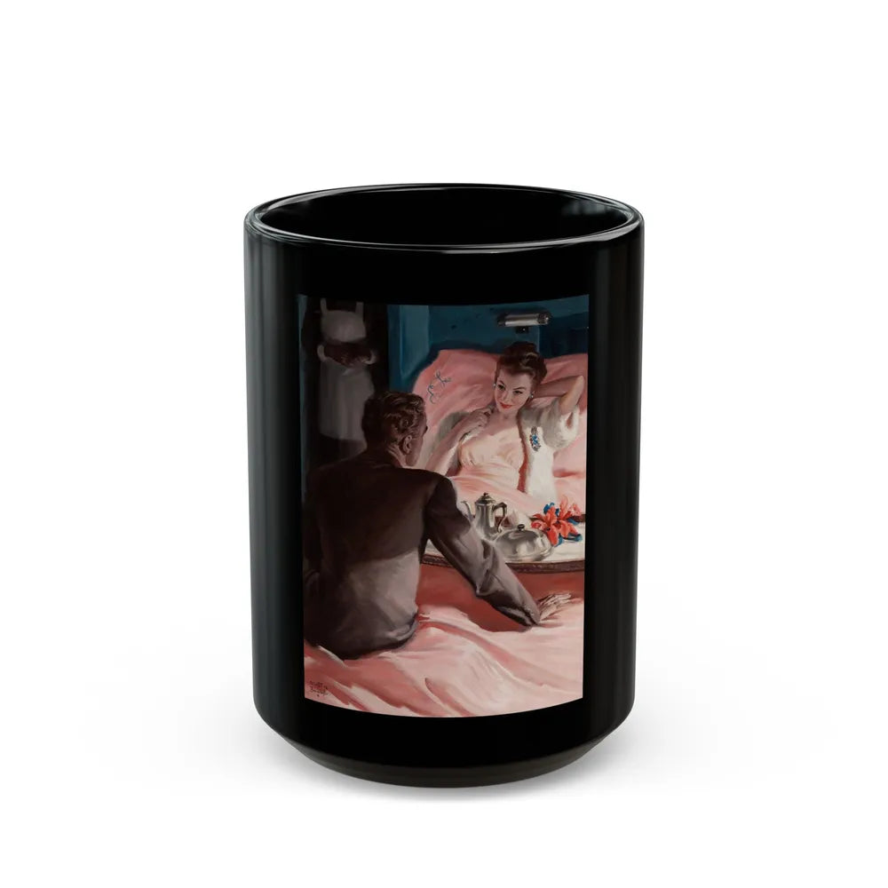 Great Son, Cosmopolitan Magazine Interior Story Illustration, December 1944 - Black Coffee Mug-15oz-Go Mug Yourself