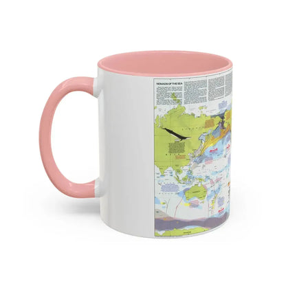Great Whales, Migration and Range (1976) (Map) Accent Coffee Mug - Go Mug Yourself