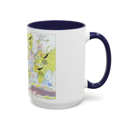 Great Whales, Migration and Range (1976) (Map) Accent Coffee Mug - Go Mug Yourself