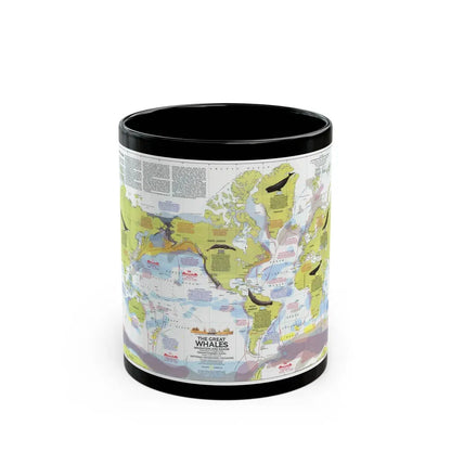 Great Whales, Migration and Range (1976) (Map) Black Coffee Mug 11oz - Go Mug Yourself