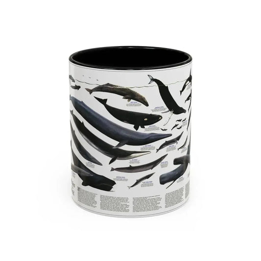 Great Whales of the World (1976) (Map) Accent Coffee Mug 11oz Black - Go Mug Yourself