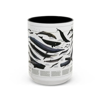 Great Whales of the World (1976) (Map) Accent Coffee Mug 15oz Black - Go Mug Yourself