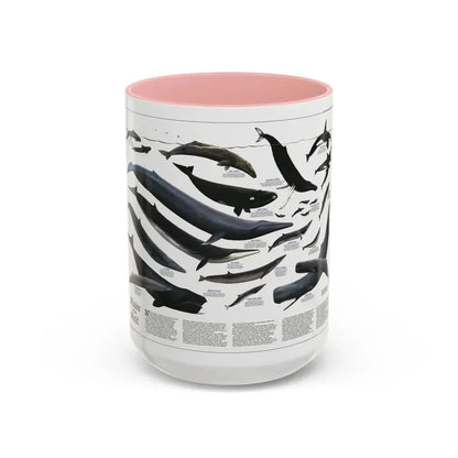 Great Whales of the World (1976) (Map) Accent Coffee Mug 15oz Pink - Go Mug Yourself