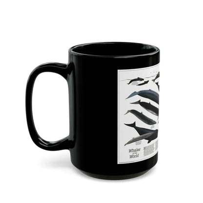 Great Whales of the World (1976) (Map) Black Coffee Mug - Go Mug Yourself