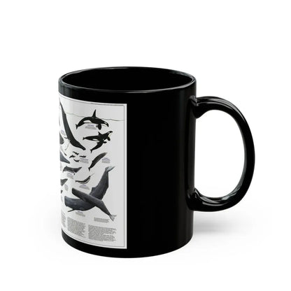 Great Whales of the World (1976) (Map) Black Coffee Mug - Go Mug Yourself
